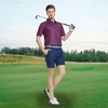 image:imageM MAELREG Mens Golf Shirt Short Sleeve Dry Fit Print Moisture Wicking Performance Patterns Collared Polo ShirtNavy Rose Abstract