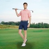 image:imageM MAELREG Mens Golf Shirt Short Sleeve Dry Fit Print Moisture Wicking Performance Patterns Collared Polo ShirtOrange White Leaf