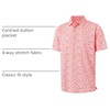 image:imageM MAELREG Mens Golf Shirt Short Sleeve Dry Fit Print Moisture Wicking Performance Patterns Collared Polo ShirtOrange White Leaf