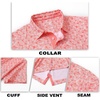 image:imageM MAELREG Mens Golf Shirt Short Sleeve Dry Fit Print Moisture Wicking Performance Patterns Collared Polo ShirtOrange White Leaf