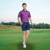 image:imageM MAELREG Mens Golf Shirt Short Sleeve Dry Fit Print Moisture Wicking Performance Patterns Collared Polo ShirtPurple Red Buffalo