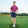image:imageM MAELREG Mens Golf Shirt Short Sleeve Dry Fit Print Moisture Wicking Performance Patterns Collared Polo ShirtRose Abstract Figure