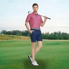image:imageM MAELREG Mens Golf Shirt Short Sleeve Dry Fit Print Moisture Wicking Performance Patterns Collared Polo ShirtRose Flower