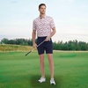 image:imageM MAELREG Mens Golf Shirt Short Sleeve Dry Fit Print Moisture Wicking Performance Patterns Collared Polo ShirtSunset Elk