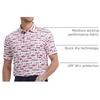 image:imageM MAELREG Mens Golf Shirt Short Sleeve Dry Fit Print Moisture Wicking Performance Patterns Collared Polo ShirtSunset Elk