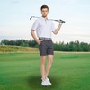 image:imageM MAELREG Mens Golf Shirt Short Sleeve Dry Fit Print Moisture Wicking Performance Patterns Collared Polo ShirtWhite Grey Sea Wave