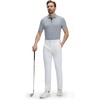 image:imageM MAELREG Mens Golf Shirt Short Sleeve Dry Fit Print Moisture Wicking Performance Patterns Collared Polo ShirtWhite Navy Clouds
