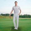 image:imageM MAELREG Mens Golf Shirt Short Sleeve Dry Fit Print Moisture Wicking Performance Patterns Collared Polo ShirtWhite Orange Picnic