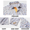 image:imageM MAELREG Mens Golf Shirt Short Sleeve Dry Fit Print Moisture Wicking Performance Patterns Collared Polo ShirtWhite Orange Picnic