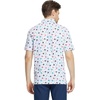 image:imageM MAELREG Mens Golf Shirt Short Sleeve Dry Fit Print Moisture Wicking Performance Patterns Collared Polo ShirtWhite Skull