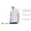 image:imageM MAELREG Mens Golf Shirt Short Sleeve Dry Fit Print Moisture Wicking Performance Patterns Collared Polo ShirtWhite Skull