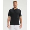 image:imageM MAELREG Mens Golf Shirts Collarless Performance Dry Fit Moisture Wicking Casual Solid Short Sleeve Henley Shirts for MenBlack