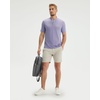 image:imageM MAELREG Mens Golf Shirts Collarless Performance Dry Fit Moisture Wicking Casual Solid Short Sleeve Henley Shirts for MenLavender