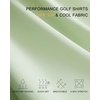 image:imageM MAELREG Mens Golf Shirts Collarless Performance Dry Fit Moisture Wicking Casual Solid Short Sleeve Henley Shirts for MenLight Green