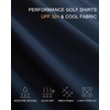 image:imageM MAELREG Mens Golf Shirts Collarless Performance Dry Fit Moisture Wicking Casual Solid Short Sleeve Henley Shirts for MenNavy