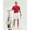 image:imageM MAELREG Mens Golf Shirts Collarless Performance Dry Fit Moisture Wicking Casual Solid Short Sleeve Henley Shirts for MenRed