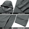 image:imageM MAELREG Mens Hoodies Pullover Performance Lightweight Hoodies For Men With 2 Pocket Dry Fit Wicking Stretch Golf SweatshirtBlack Melange