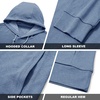 image:imageM MAELREG Mens Hoodies Pullover Performance Lightweight Hoodies For Men With 2 Pocket Dry Fit Wicking Stretch Golf SweatshirtColony Blue Melange