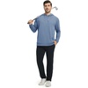 image:imageM MAELREG Mens Hoodies Pullover Performance Lightweight Hoodies For Men With 2 Pocket Dry Fit Wicking Stretch Golf SweatshirtColony Blue Melange