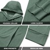 image:imageM MAELREG Mens Hoodies Pullover Performance Lightweight Hoodies For Men With 2 Pocket Dry Fit Wicking Stretch Golf SweatshirtDark Green Melange