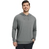 image:imageM MAELREG Mens Hoodies Pullover Performance Lightweight Hoodies For Men With 2 Pocket Dry Fit Wicking Stretch Golf SweatshirtGrey Melange