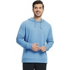 image:imageM MAELREG Mens Hoodies Pullover Performance Lightweight Hoodies For Men With 2 Pocket Dry Fit Wicking Stretch Golf SweatshirtLight Blue Melange