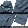 image:imageM MAELREG Mens Hoodies Pullover Performance Lightweight Hoodies For Men With 2 Pocket Dry Fit Wicking Stretch Golf SweatshirtNavy Melange