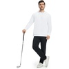 image:imageM MAELREG Mens Hoodies Pullover Performance Lightweight Hoodies For Men With 2 Pocket Dry Fit Wicking Stretch Golf SweatshirtWhite
