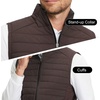 image:imageM MAELREG Mens Lightweight Puffer Vest WaterResistant Winter Outerwear Full Zip Sleeveless Jacket for Outdoor GolfCoffee Brown