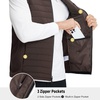 image:imageM MAELREG Mens Lightweight Puffer Vest WaterResistant Winter Outerwear Full Zip Sleeveless Jacket for Outdoor GolfCoffee Brown