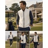 image:imageM MAELREG Mens Lightweight Puffer Vest WaterResistant Winter Outerwear Full Zip Sleeveless Jacket for Outdoor GolfWhite