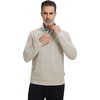 image:imageM MAELREG Mens Quarter Zip Pullover Lightweight Mock Neck Long Sleeve Midlayer Athletic Golf Half Zip Sweatshirt for MenKhaki Grey