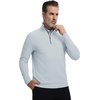 image:imageM MAELREG Mens Quarter Zip Pullover Lightweight Mock Neck Long Sleeve Midlayer Athletic Golf Half Zip Sweatshirt for MenMisty Grey