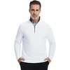 image:imageM MAELREG Mens Quarter Zip Pullover Lightweight Mock Neck Long Sleeve Midlayer Athletic Golf Half Zip Sweatshirt for MenWhite