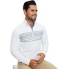 image:imageM MAELREG Mens Quarter Zip Pullover Lightweight Mock Neck Long Sleeve Midlayer Athletic Golf Half Zip Sweatshirt for MenWhite Navy Stripe