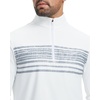 image:imageM MAELREG Mens Quarter Zip Pullover Lightweight Mock Neck Long Sleeve Midlayer Athletic Golf Half Zip Sweatshirt for MenWhite Navy Stripe
