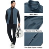 image:imageM MAELREG Mens Vest Outerwear Golf WaterResistant Performance Lightweight Fleece Vest for Men Sleeveless Lined MidlayerBluish Grey