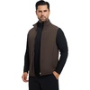 image:imageM MAELREG Mens Vest Outerwear Golf WaterResistant Performance Lightweight Fleece Vest for Men Sleeveless Lined MidlayerCoffee Brown