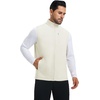 image:imageM MAELREG Mens Vest Outerwear Golf WaterResistant Performance Lightweight Fleece Vest for Men Sleeveless Lined MidlayerCream