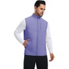 image:imageM MAELREG Mens Vest Outerwear Golf WaterResistant Performance Lightweight Fleece Vest for Men Sleeveless Lined MidlayerLavender