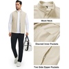 image:imageM MAELREG Mens Vest Outerwear Golf WaterResistant Performance Lightweight Fleece Vest for Men Sleeveless Lined MidlayerLight Khaki