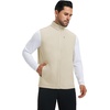 image:imageM MAELREG Mens Vest Outerwear Golf WaterResistant Performance Lightweight Fleece Vest for Men Sleeveless Lined MidlayerLight Khaki