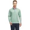 image:imageM MAELREG Quarter Zip Golf Pullover Men Dry Fit Long Sleeve Performance Wicking Mock Neck 14 Zip Pullover Mens SweatshirtBeryl Green Melange