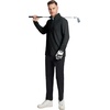 image:imageM MAELREG Quarter Zip Golf Pullover Men Dry Fit Long Sleeve Performance Wicking Mock Neck 14 Zip Pullover Mens SweatshirtBlack