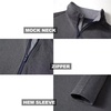 image:imageM MAELREG Quarter Zip Golf Pullover Men Dry Fit Long Sleeve Performance Wicking Mock Neck 14 Zip Pullover Mens SweatshirtBlack Melange