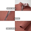 image:imageM MAELREG Quarter Zip Golf Pullover Men Dry Fit Long Sleeve Performance Wicking Mock Neck 14 Zip Pullover Mens SweatshirtBrick Melange