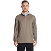 image:imageM MAELREG Quarter Zip Golf Pullover Men Dry Fit Long Sleeve Performance Wicking Mock Neck 14 Zip Pullover Mens SweatshirtBrown Melange