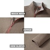 image:imageM MAELREG Quarter Zip Golf Pullover Men Dry Fit Long Sleeve Performance Wicking Mock Neck 14 Zip Pullover Mens SweatshirtBrown Melange