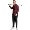 image:imageM MAELREG Quarter Zip Golf Pullover Men Dry Fit Long Sleeve Performance Wicking Mock Neck 14 Zip Pullover Mens SweatshirtBurgundy