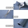 image:imageM MAELREG Quarter Zip Golf Pullover Men Dry Fit Long Sleeve Performance Wicking Mock Neck 14 Zip Pullover Mens SweatshirtColony Blue Melange
